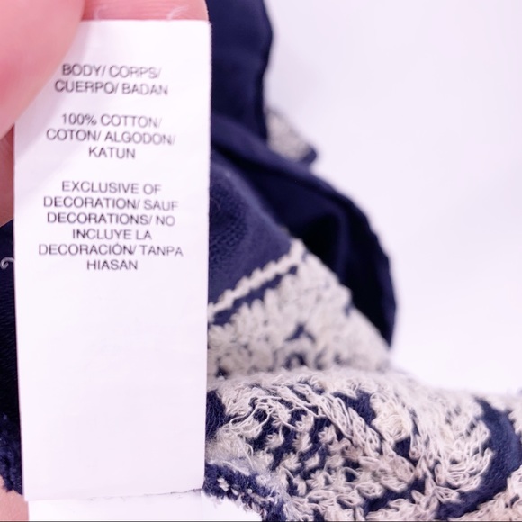 Lucky Lotus Blue Embroidered Cardigan Size XS - Picture 5 of 7